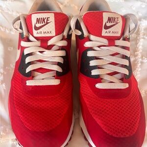 Nike Air Max Red and White Sneakers